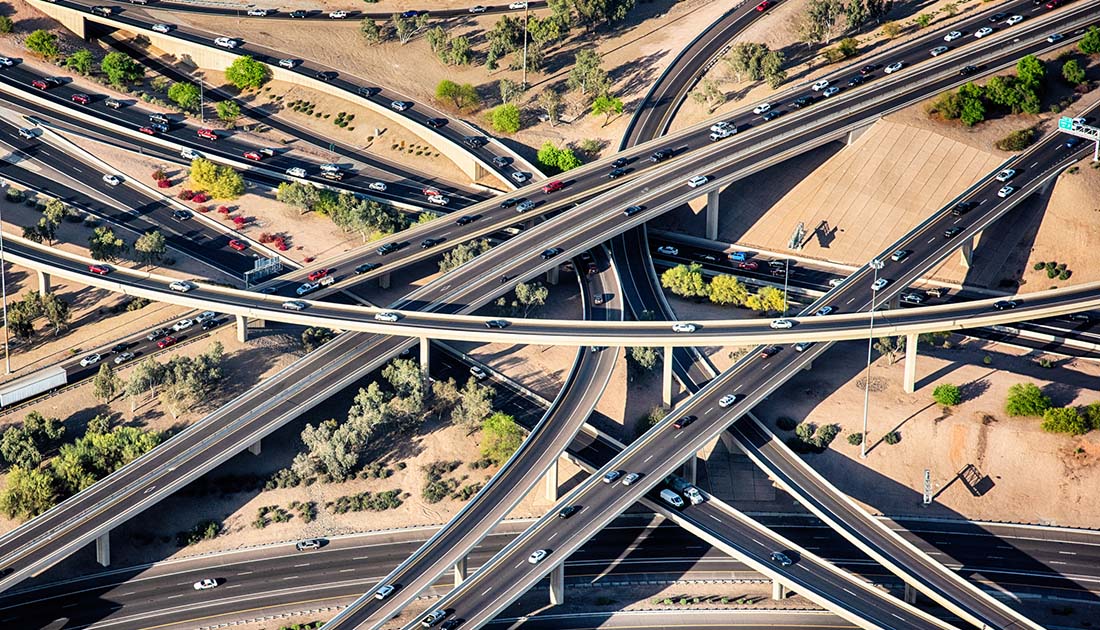 Phoenix Freeway Interchange From Above | auto accident article