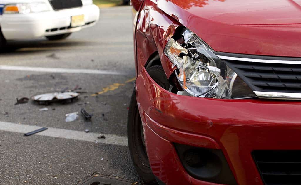 Car Accident In Arizona - Property Damage In Car Accident. Wreck after DUI Accident