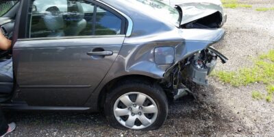A Car Suffering From Low Speed Rear-end Collision Accident
