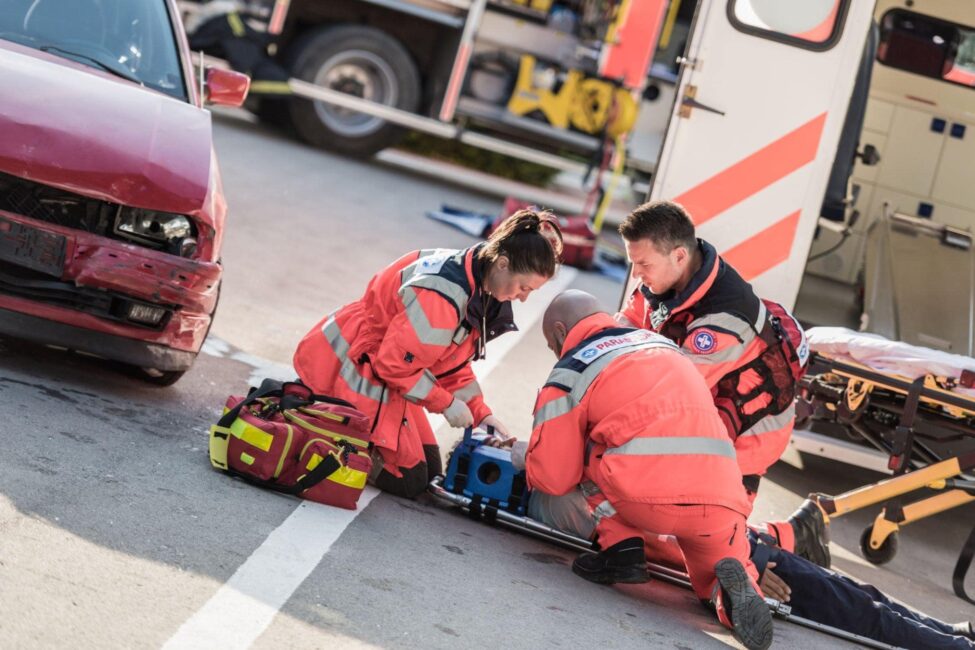 ambulance staff rescuing in hit and run accidents in Arizona