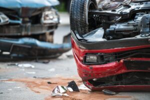 Rear-end accidents where a blue car stuck behind a familiar vehicle.