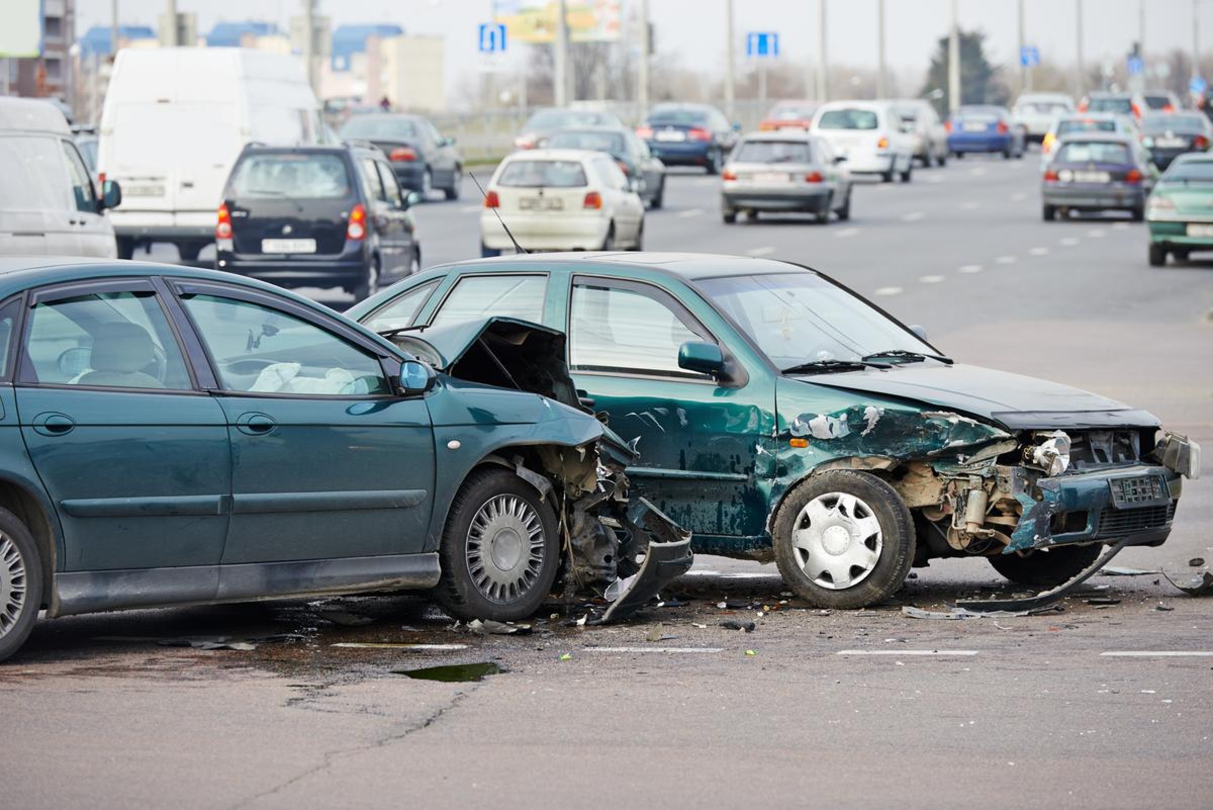 a t bone car crash happened.